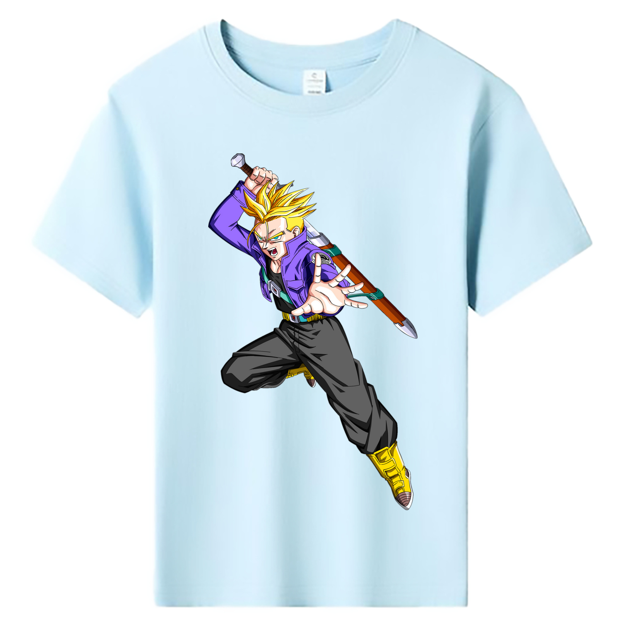 （画像用） ドラゴンボール トランクス（Torankusu）DRAGON BALL Trunks 綿100％キッズTシャツ（フロントプリント）